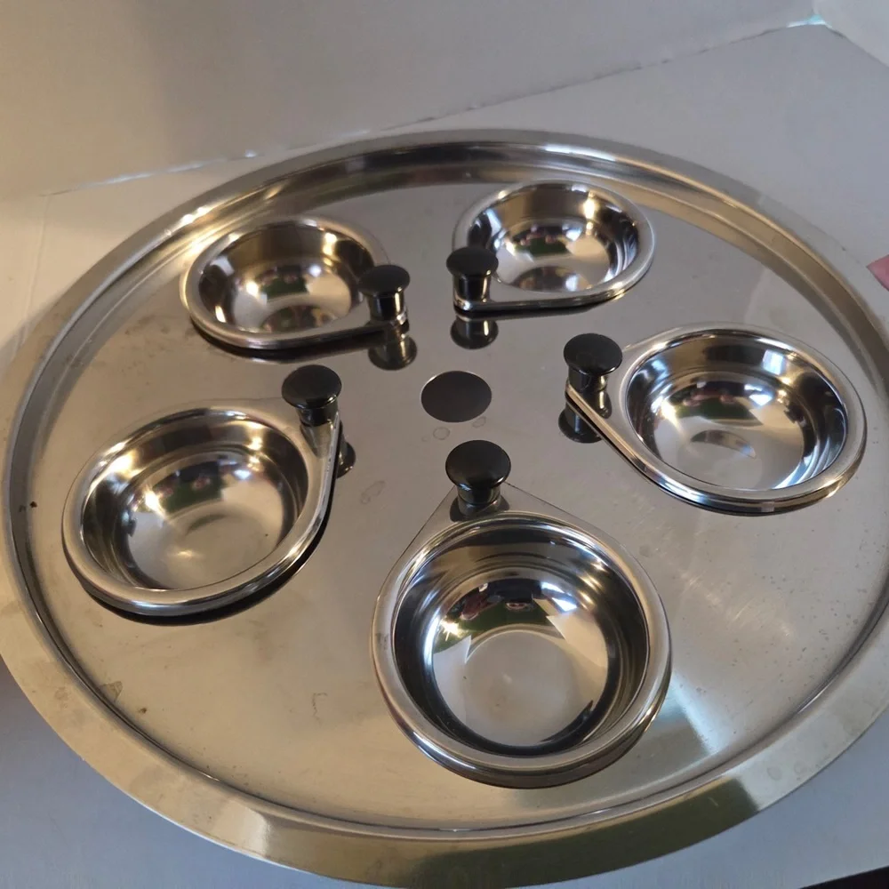 Egg Poacher Pan Tray Insert With 5 Cups 11”